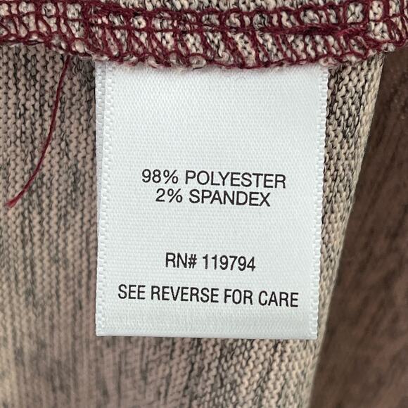 Farmers Market Wine Red Floral Print Shirt Womens Plus SIze 3X Long Sleeve - Picture 7 of 7